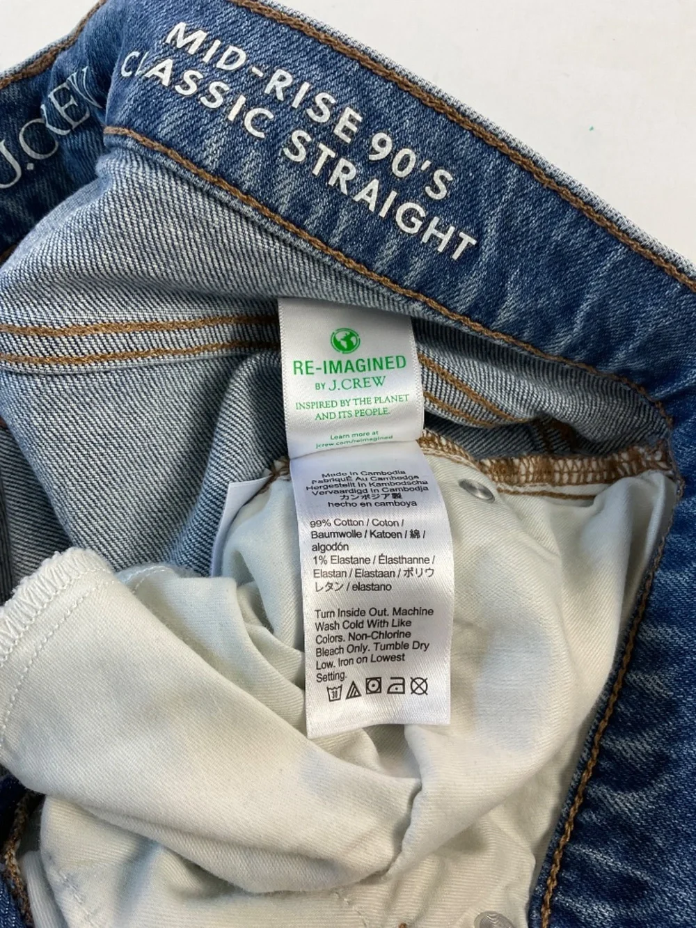 J. Crew Mid-Rise '90s Classic Straight Jeans